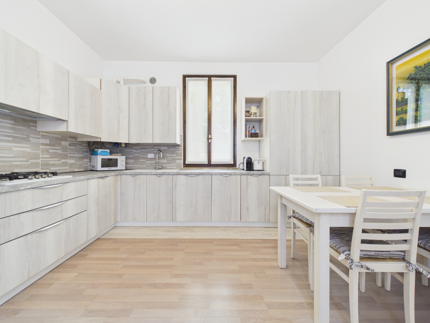 Fully equipped apartment kitchen